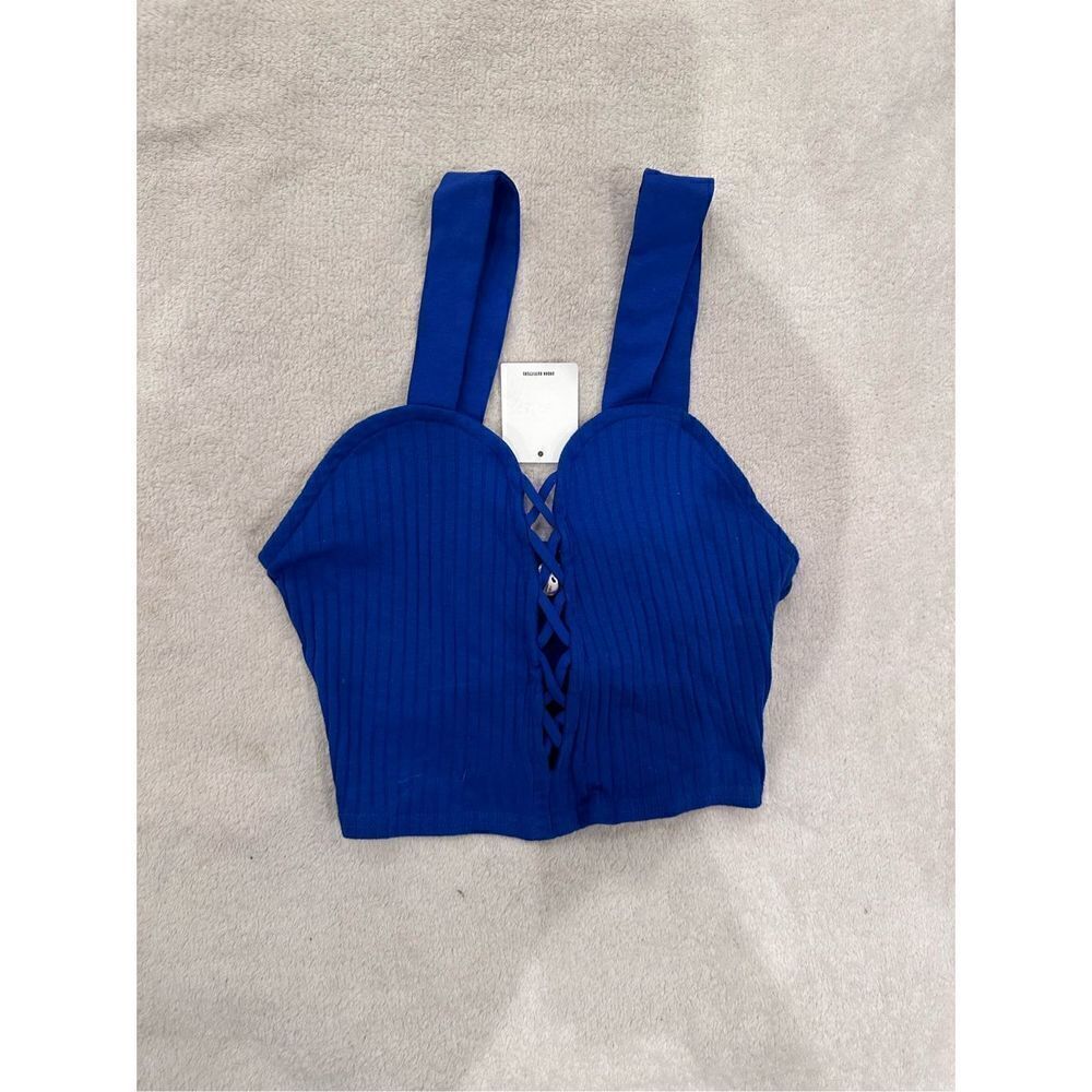 Royal blue cropped top size XS by silence + noise new with tags